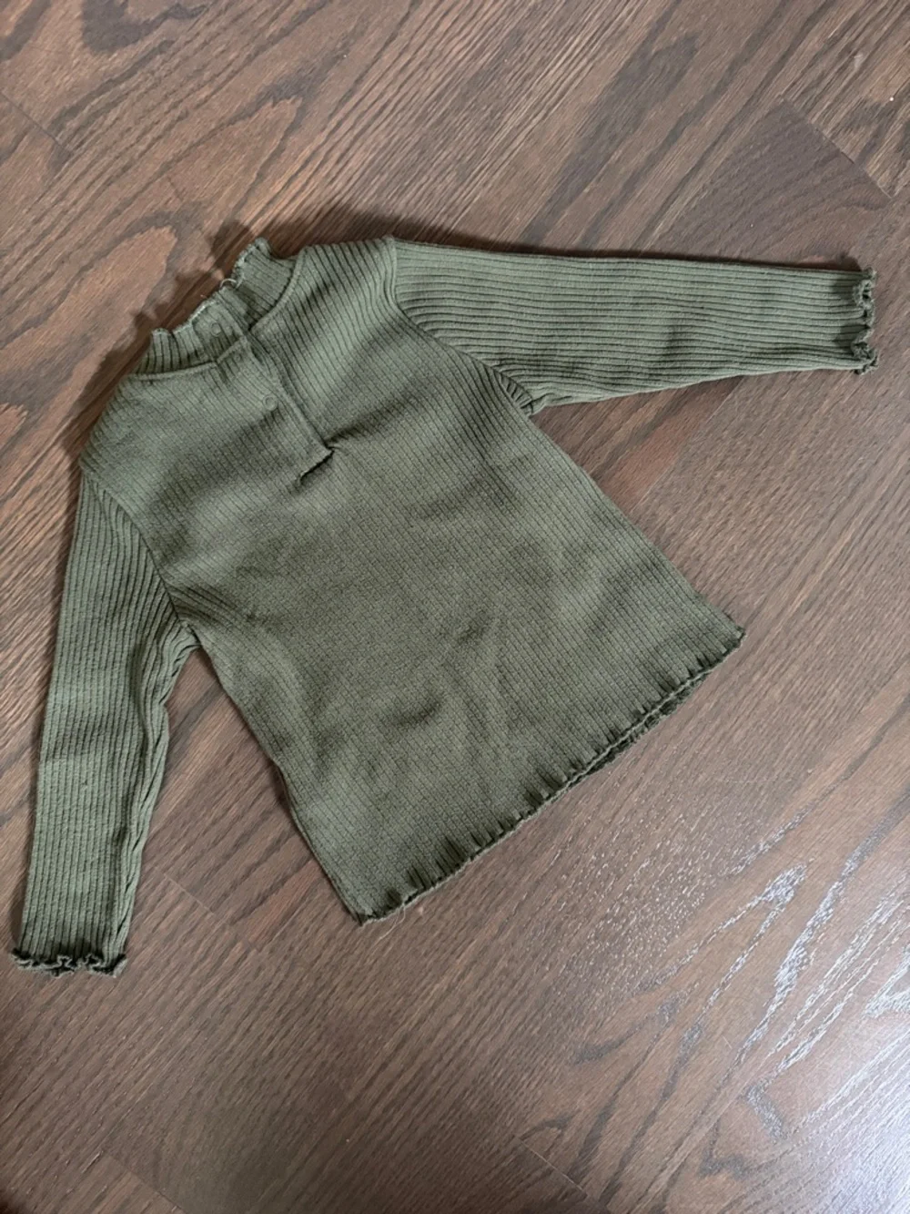 Old Navy Olive Green Ribbed Flare Pants Set | 6-12M